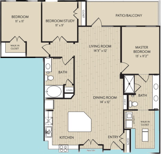 Diagram of Comal Floor Plan