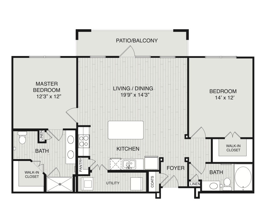 Diagram of Pedernales Floor Plan